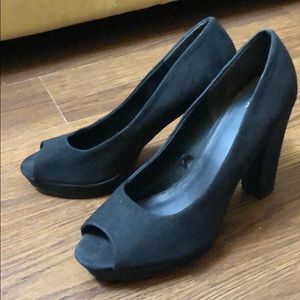 H&M platform peep toe pumps